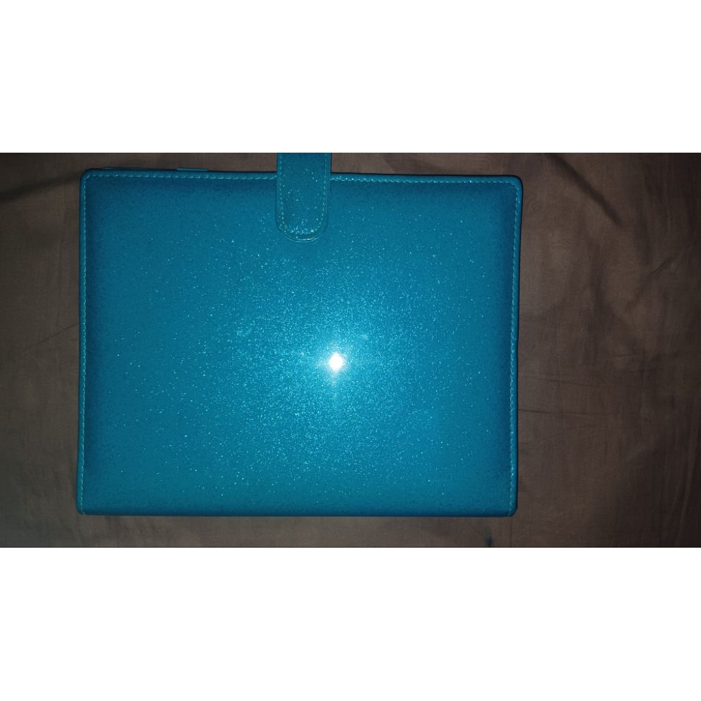 BINDER B5 GLOSSY TEAL TOSCA GLITTER [PRELOVED]