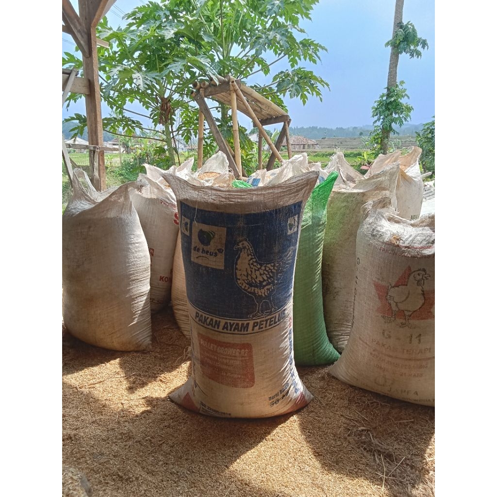 Sekam padi murni  karung pakan ayam 50kg