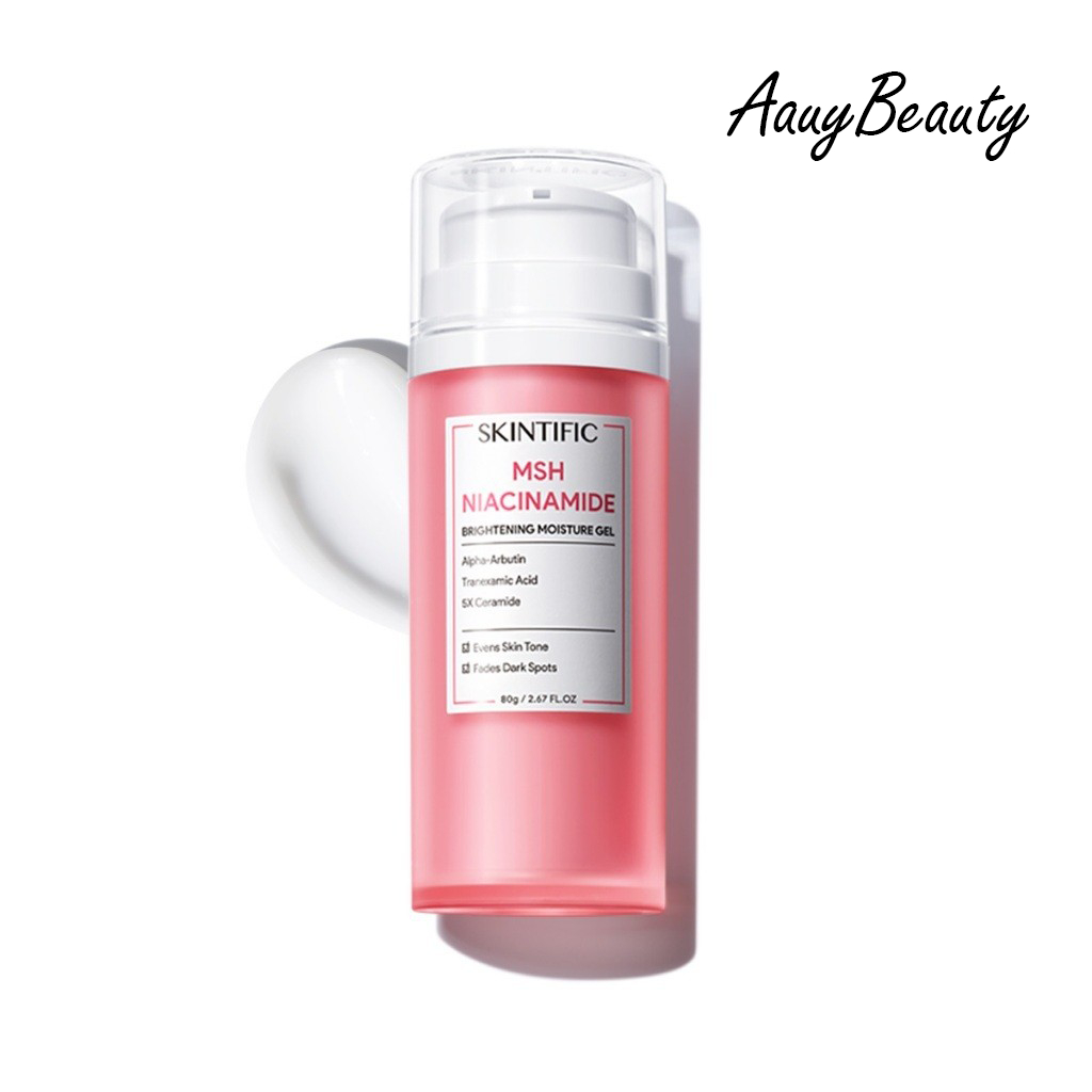SKINTIFIC MSH Niacinamide Brightening Moisturizer Gel 80g - Pemutih Wajah & Pelembab dengan Niacinam