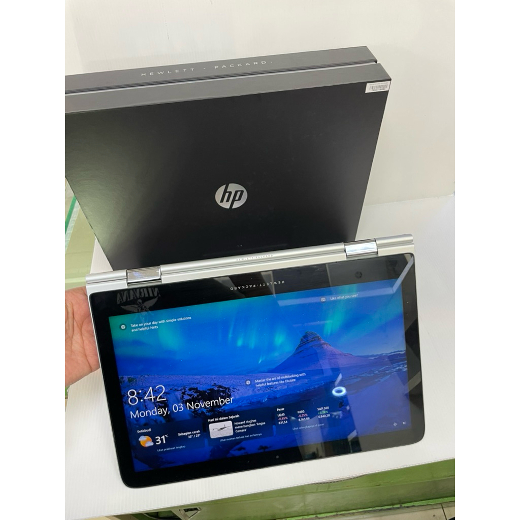 Laptop touchscreen 2in1 HP spectre X360 14" i5 8/256gb bekas murah fulset original