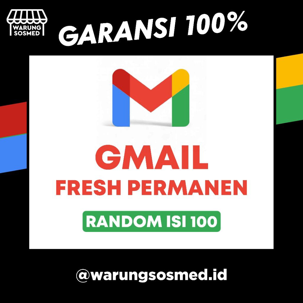 Gmail fresh permanen isi 100 pcs domain @gmail.com