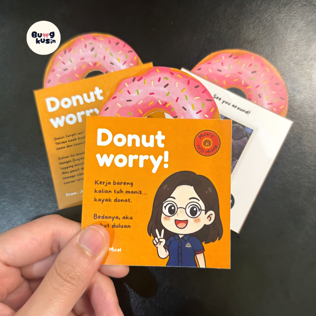 Kartu Ucapan Resign (JCO Edition)  Custom Foto Nama – Hadiah Perpisahan Teman Kerja Kado Resign Unik