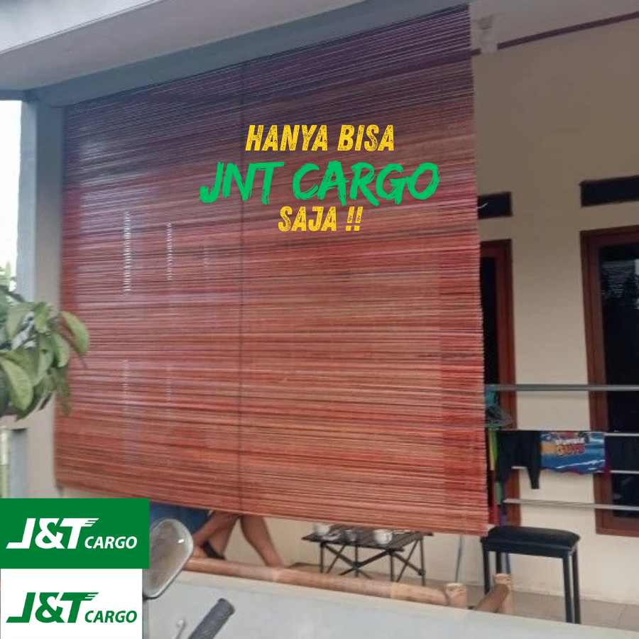 [SIAP KIRIM JNT CARGO] Krey Bambu Krey Sawit Outdoor Indoor Ukuran L 3m X T 3m + Tali Kerekan Murah