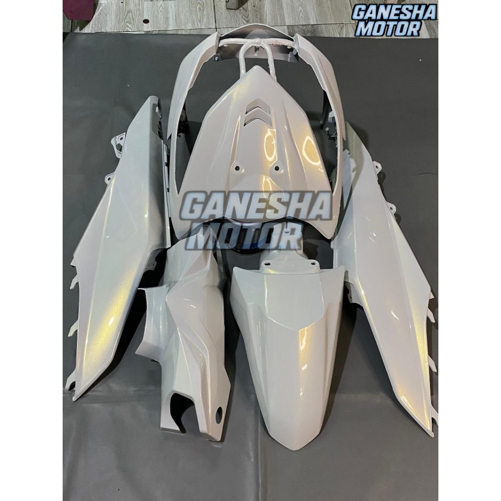 Full Set Body Halus Beat Fi Putih Lembayung Gold / Body motorcycle