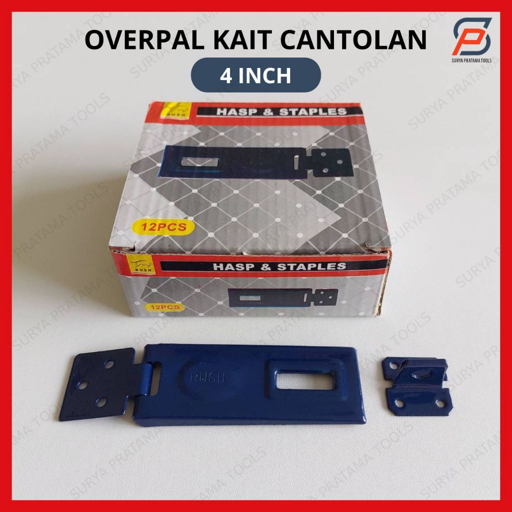 Overpal Plat Tempat Gembok 4 Inch / Overpal Cantolan Gembok Kait Overval 4" Inci Rush