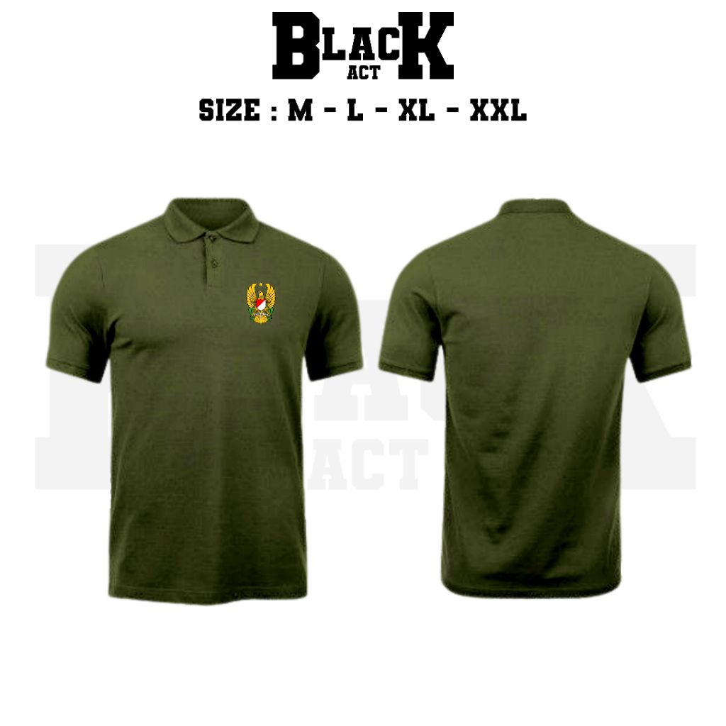 KAOS KERAH TNI-AD LOGO DADA // BAJU KERAH TNI-AD LOGO DADA