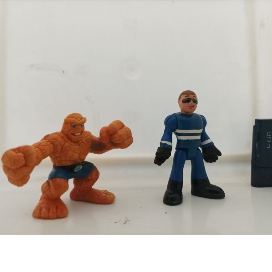 The Thing Fantastic Four Hasbro + figur pria baju biru