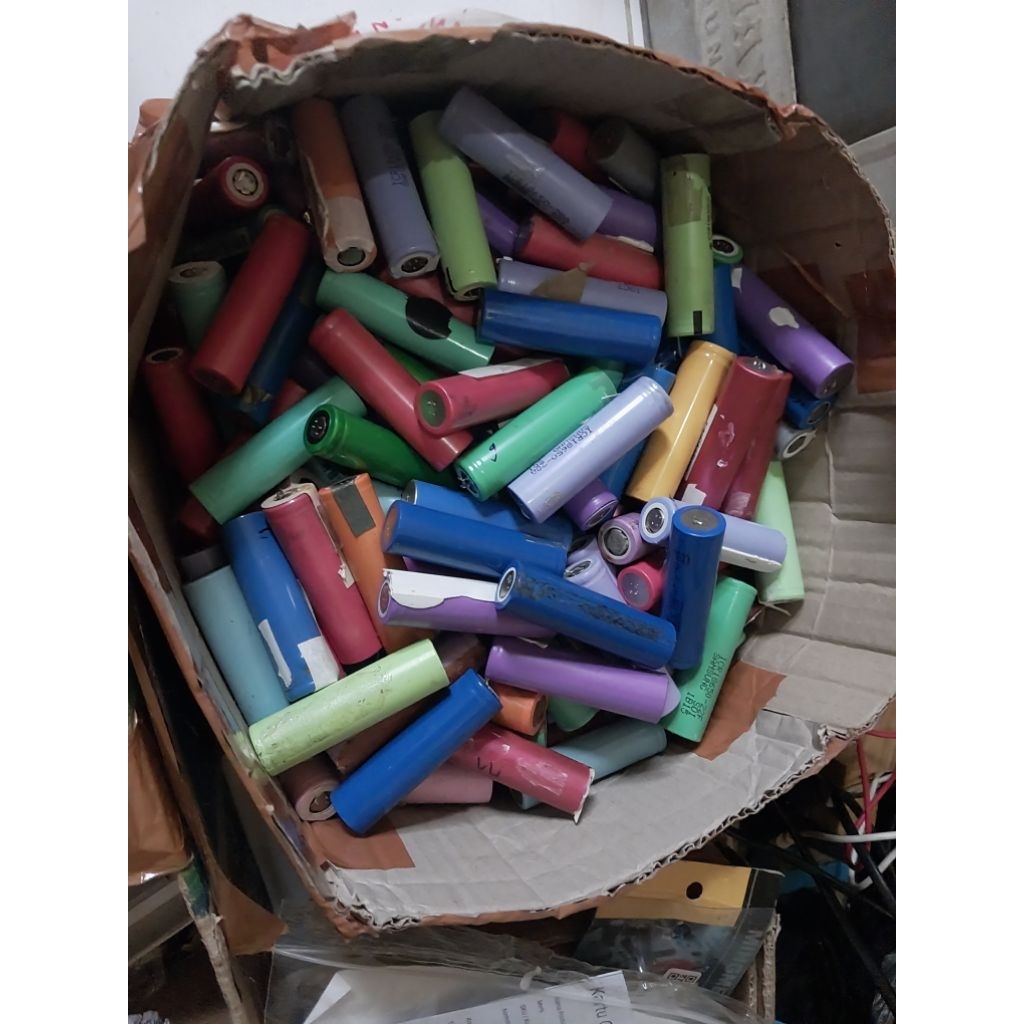 baterai 18650 mati bekas laptop