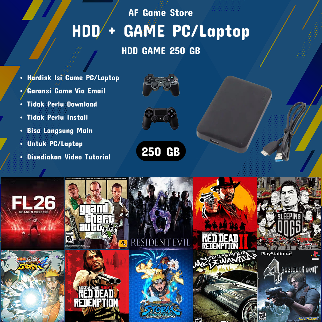 HDD Eksternal FL 26 + Bonus Game PC/Laptop 250GB