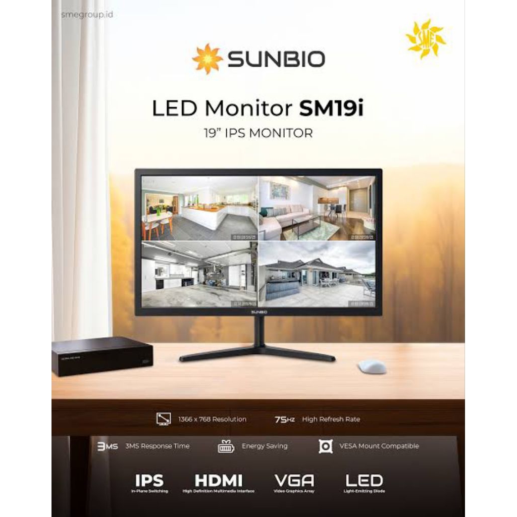 monitor 19 inch hdmi new murah