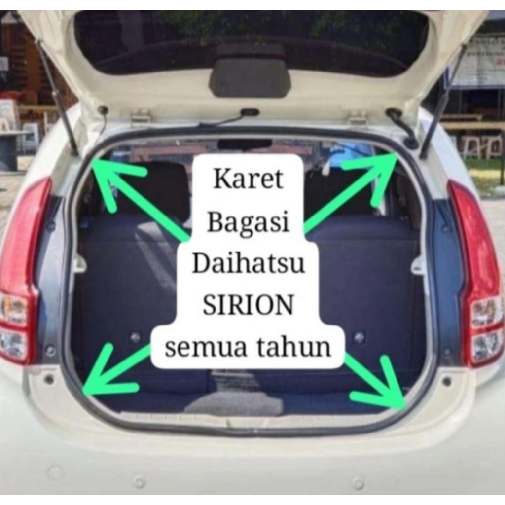karet pintu bagasi belakang mobil daihatsu sirion original