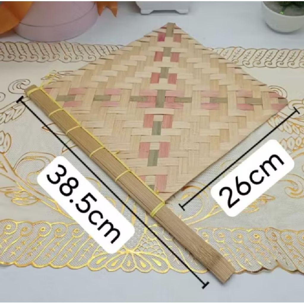 Kipas Anyam Bambu Motif