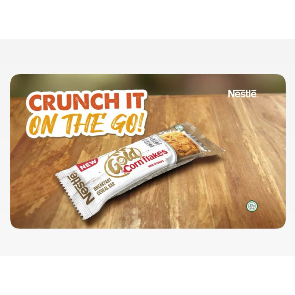 [NEW!] Nestle Gold CORN FLAKES Cereal Bar 20g (Import Malaysia)