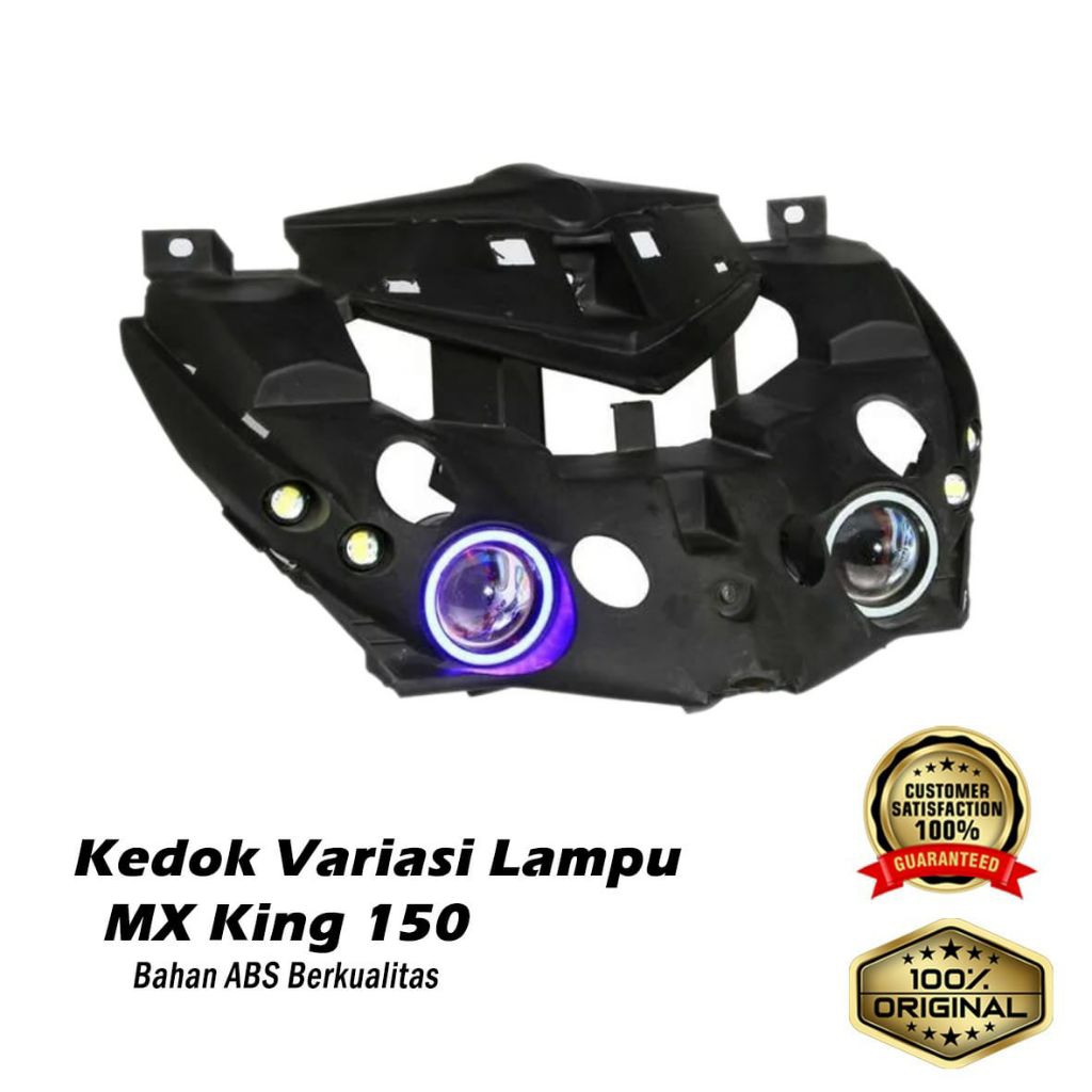 kedok variasi lampu depan MX king 150 LED projie