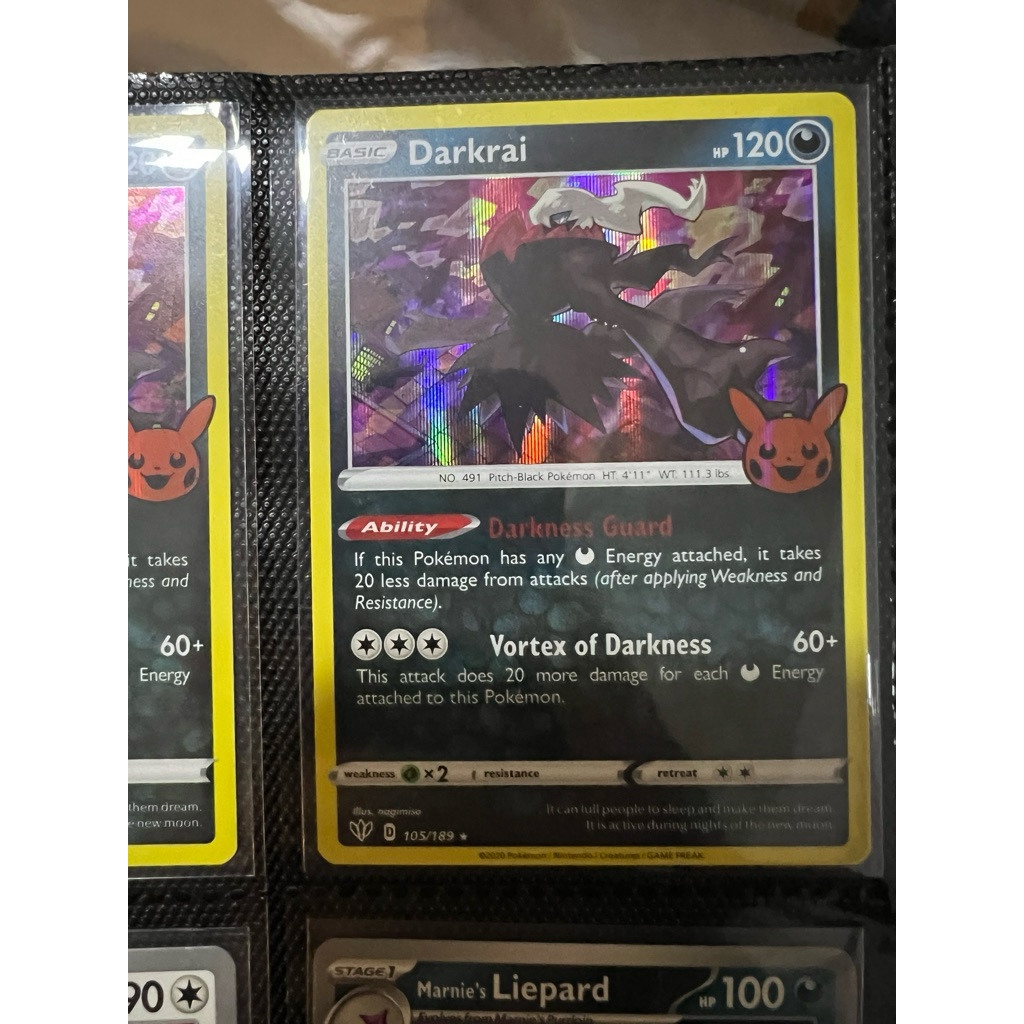 darkrai halloween 105/189 pokemon tcg