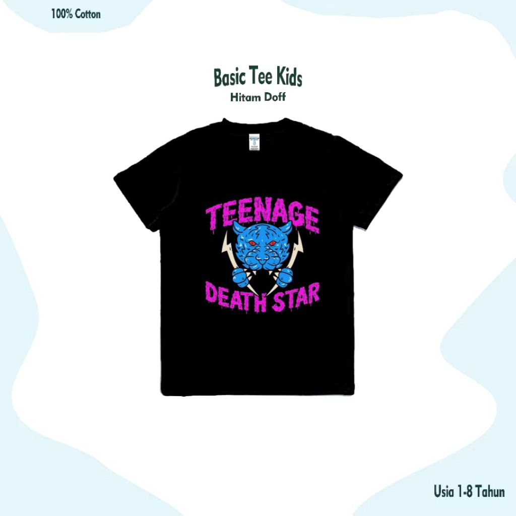 slwa kids TEENAGE DEATH STAR kids kaos anak unisex