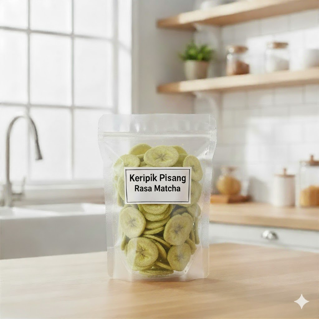 Keripik Pisang Rasa ( Matcha ) Khas Lampung | Keripik Pisang Khas Lampung Berat 500gram | Keripik Pi