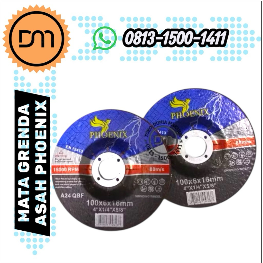 DM - [PER PCS] Batu grenda tebal / Batu Poles / Batu gerinda / Gerinda poles / Asah phoenix