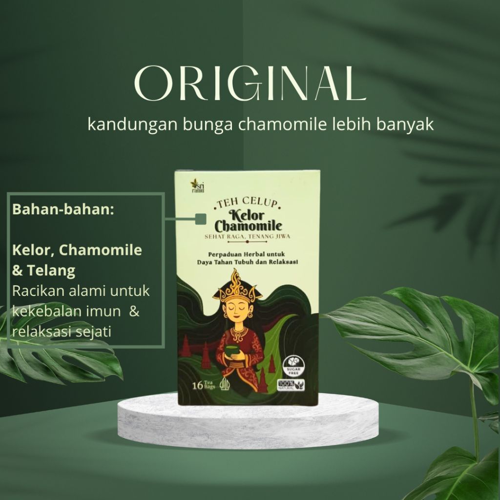 Teh Sehat Moringa Chamomile Original | Teh Daya Tahan Tubuh & Relaksasi Menenangkan Tidur Nyenyak
