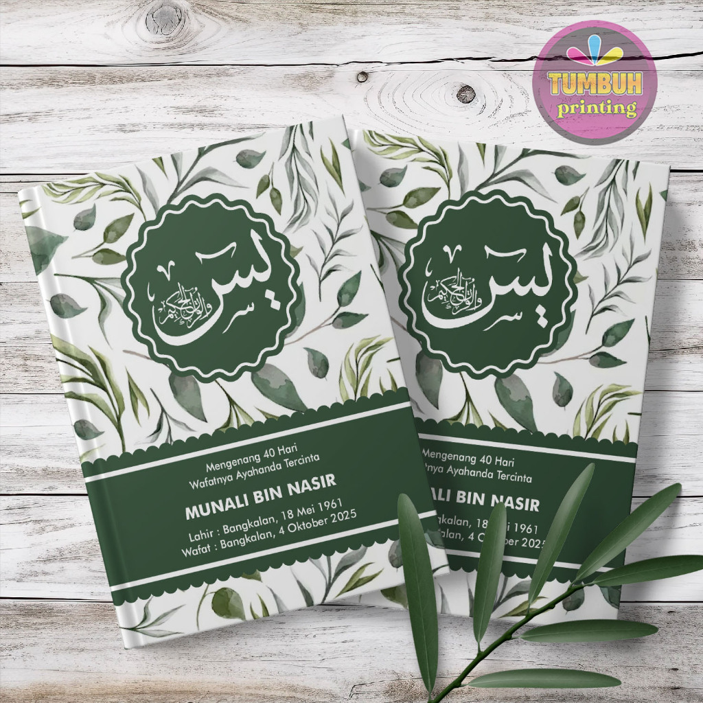 YASIN DAN TAHLIL CUSTOM MOTIF BUNGA DESAIN CUSTOM