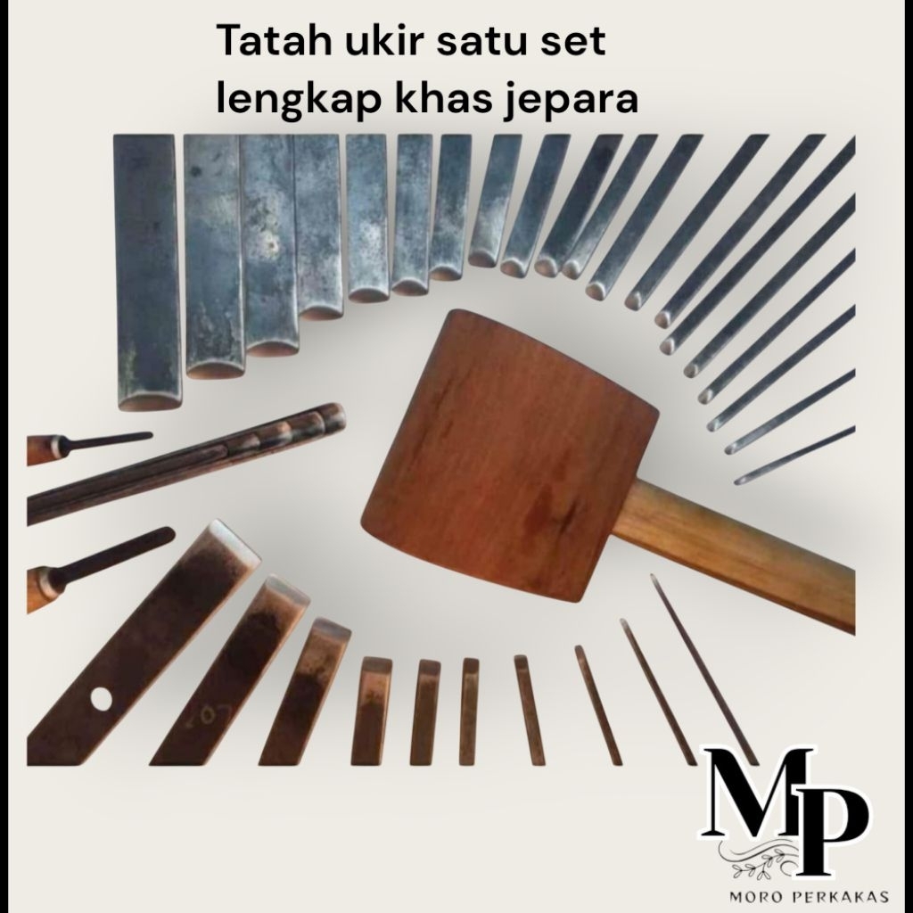 Pahat Tatah Ukir Kayu Set Isi 26 pcs Bahan baja asli