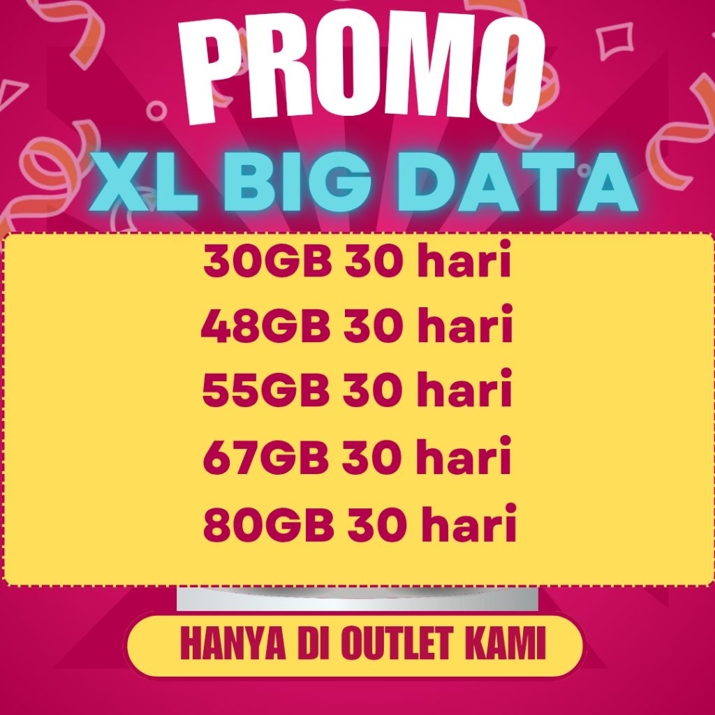 XL BIG DATA TERMURAH KUOTA LANGSUNG MASUK