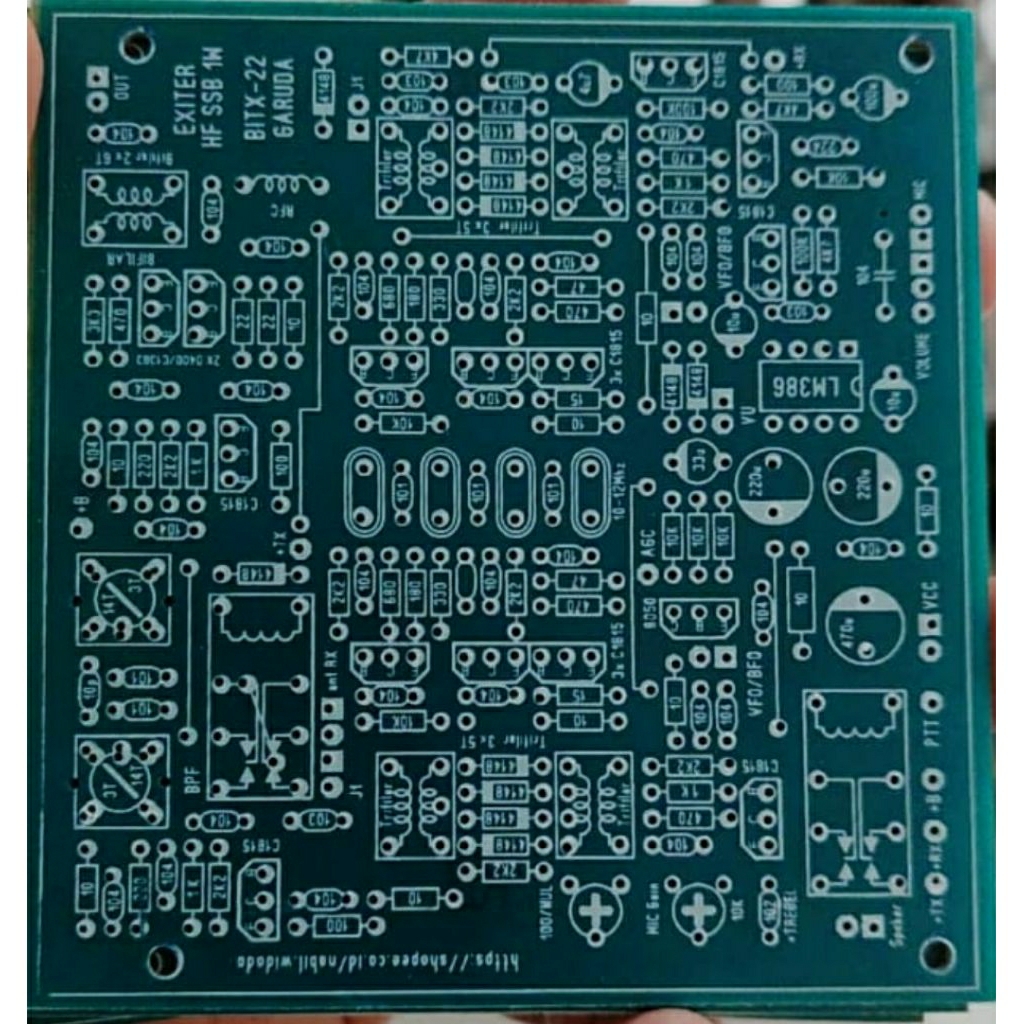 PCB Exiter SSB BITX-22 Garuda 1W (TIA Versi 766HI) BITXGaruda QRPTIA Homebrew RadioAmatir
