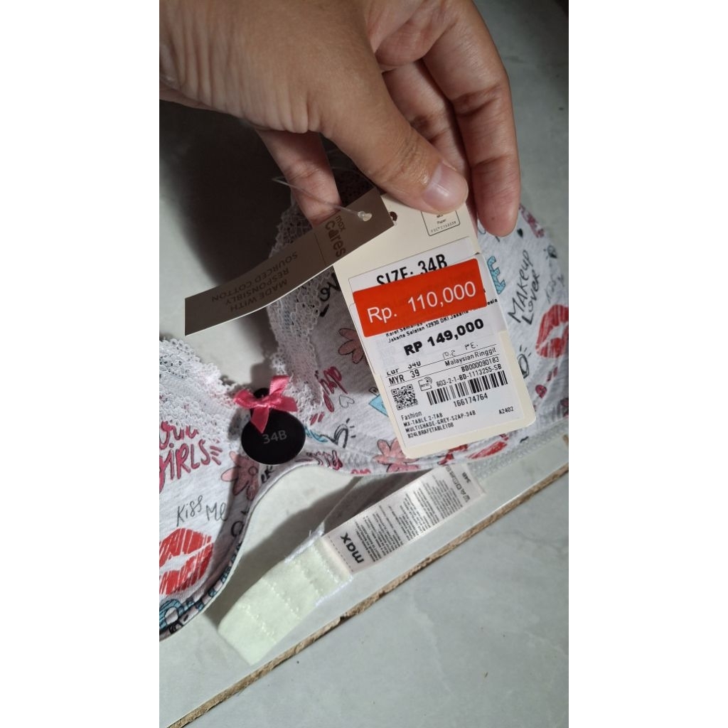 (NEW) SALE 50% Max Fashion Bra Dalaman Wanita Cotton 34B