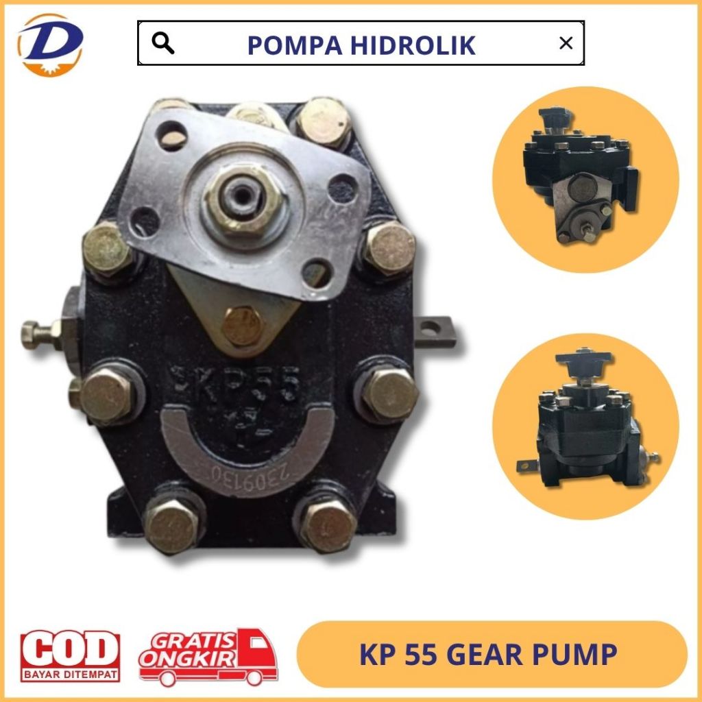 GEAR PUMP KP 55 - POMPA HIDROLIK KP 55 / POMPA HIDROLIK MURAH / GEAR PUMP KP 55