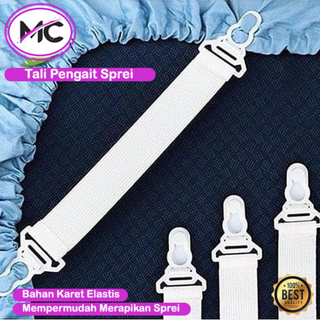 Tali Pengait Sprei Karet Anti Geser Rapi Plastik Murah Elastis Jepitan Pengait Sudut Seprei Anti Ges