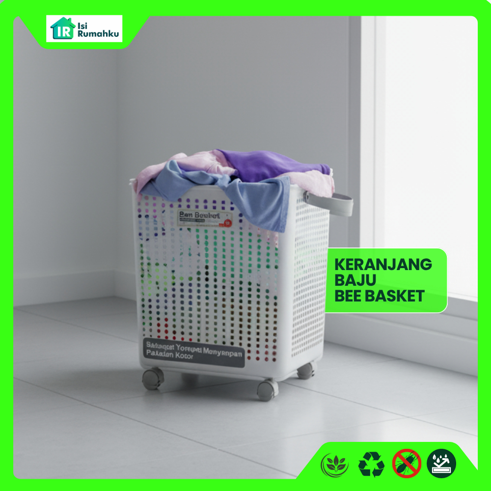 Keranjang Baju Roda / Keranjang Laundry (Bee Basket)