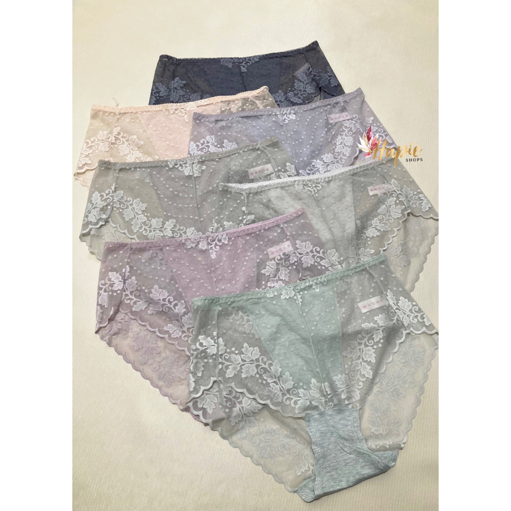 Juna lace panties/celana dalam seksi renda transparant jumbo big size/cd seamless ukuran besar midi