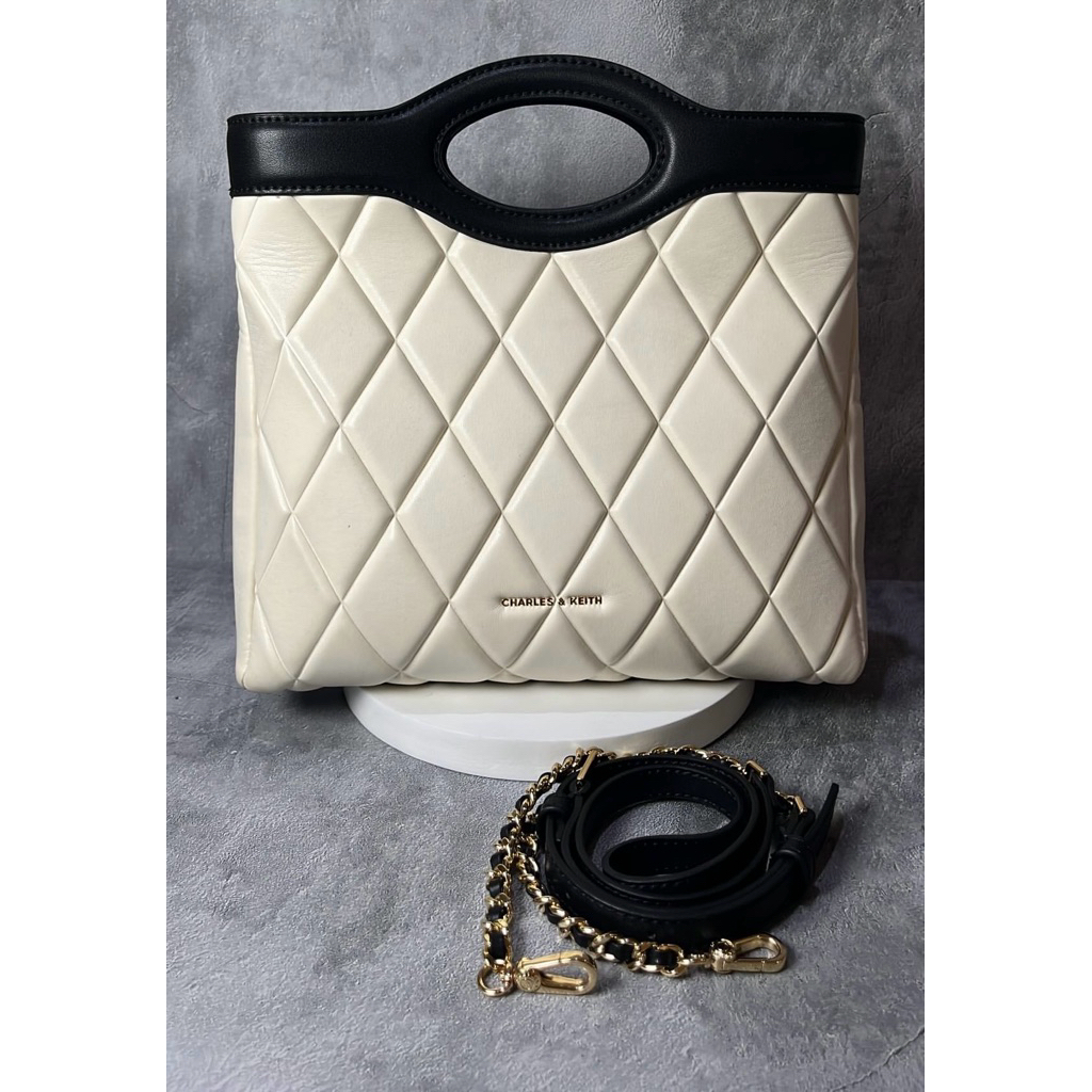 Charles & Keith & Pedro Top Handle Bag & Shoulder Bag - Tas Jinjing Wanita & Tas Bahu Wanita (100% O