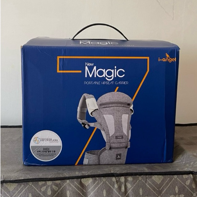 I-ANGEL NEW MAGIC 7 WITH HOOD HIPSEAT CARRIER GENDONGAN BAYI NAVY BLUE BIRU (PRELOVED)