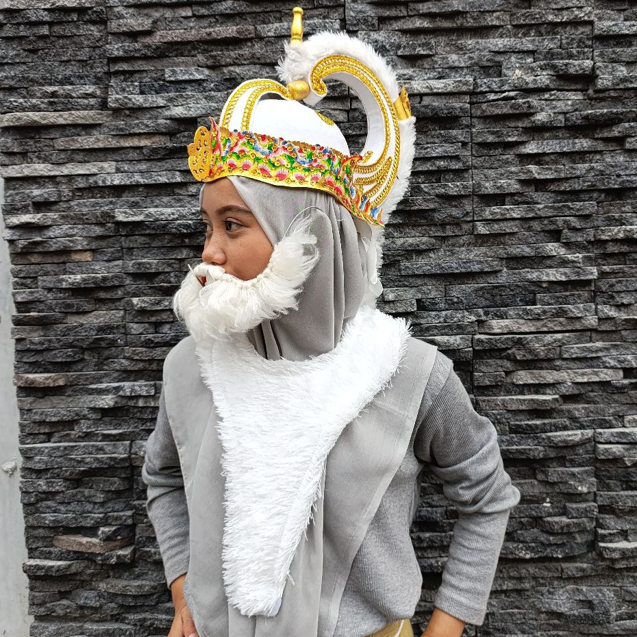 Set Mahkota Irah - Irahan Anoman Putih / Acc Wayang Hanoman