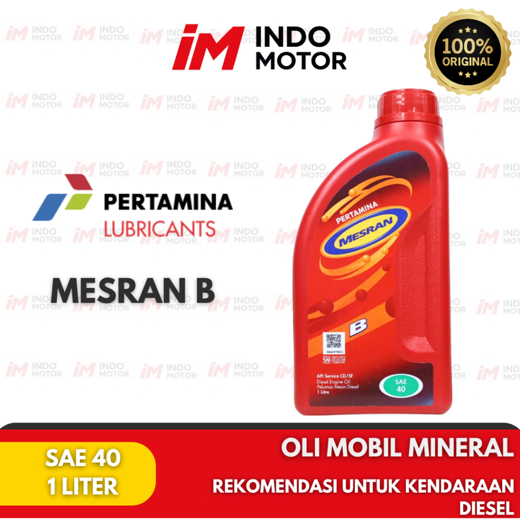 Pertamina Mesran B SAE40 1Liter - Oli Mobil Diesel