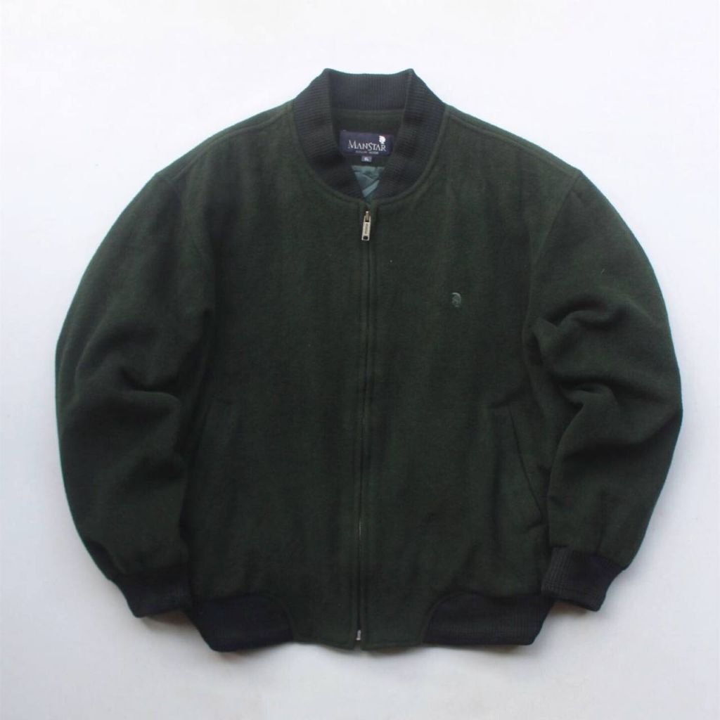 Manstar Wool Bomber Jacket