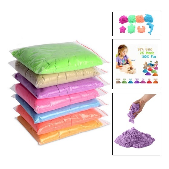 Mainan Pasir Ajaib Anak Magic Sand kemasan 1 kg SNI Pasir Anak Pasir Ajaib (Refill) / Pasir Ajaib Ma