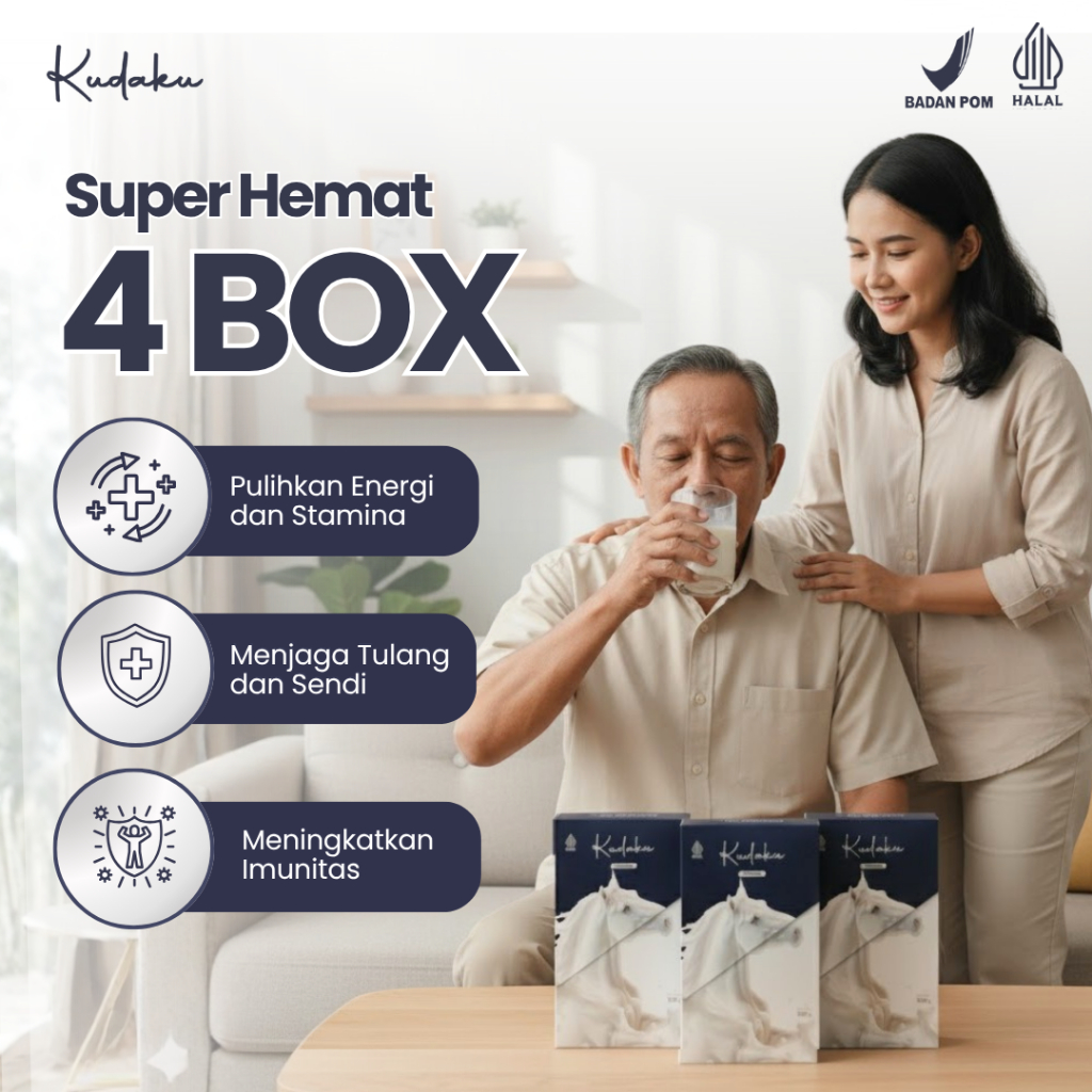 Kudaku - Susu Kuda Liar Sumbawa Bubuk 200 Gram 4 Box