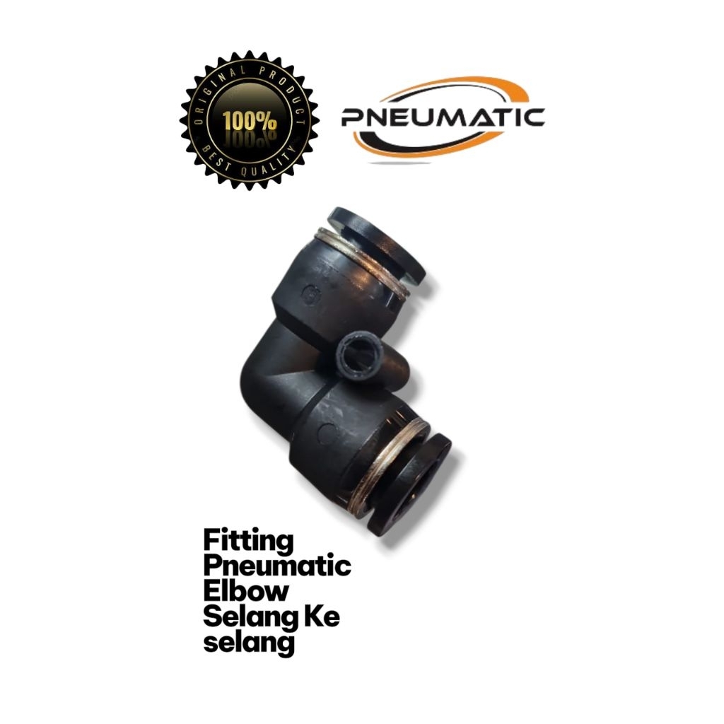 Fitting Pneumatic Elbow Selang ke selang PV 08-00 Pneumatic Fitting
