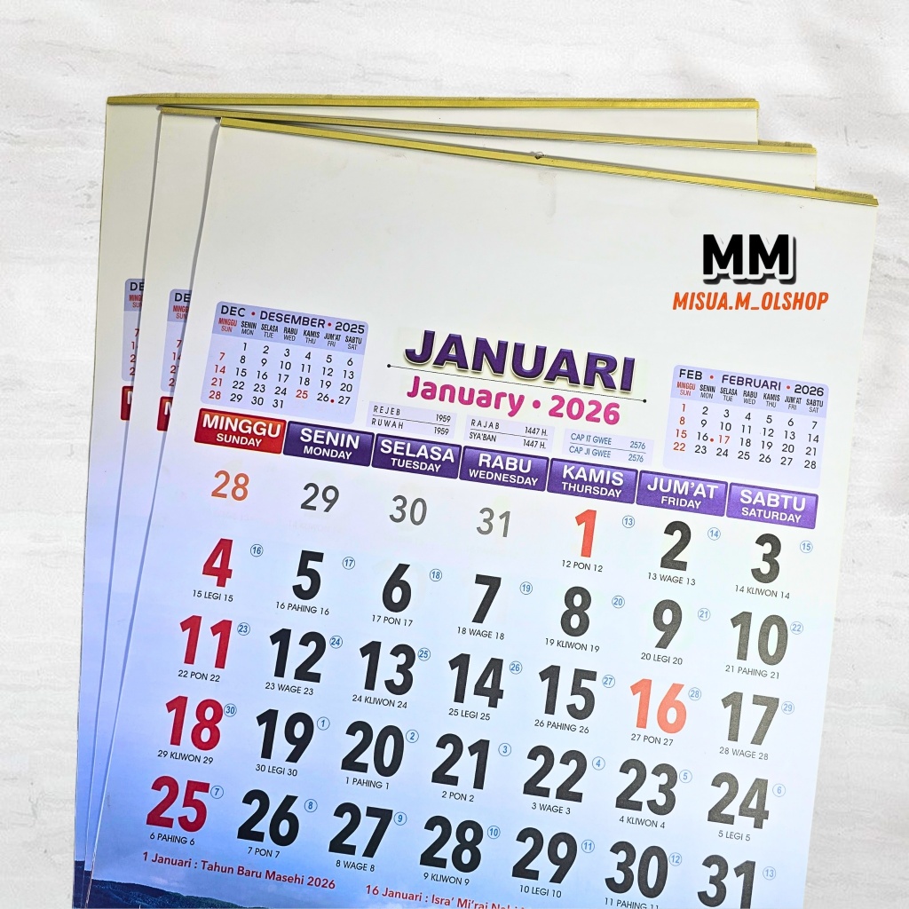 KALENDER LUX EXECUTIVE AO 732 FULL COLOR TAHUN 2026 ( AO 732 UKURAN SUPER JOMBO )