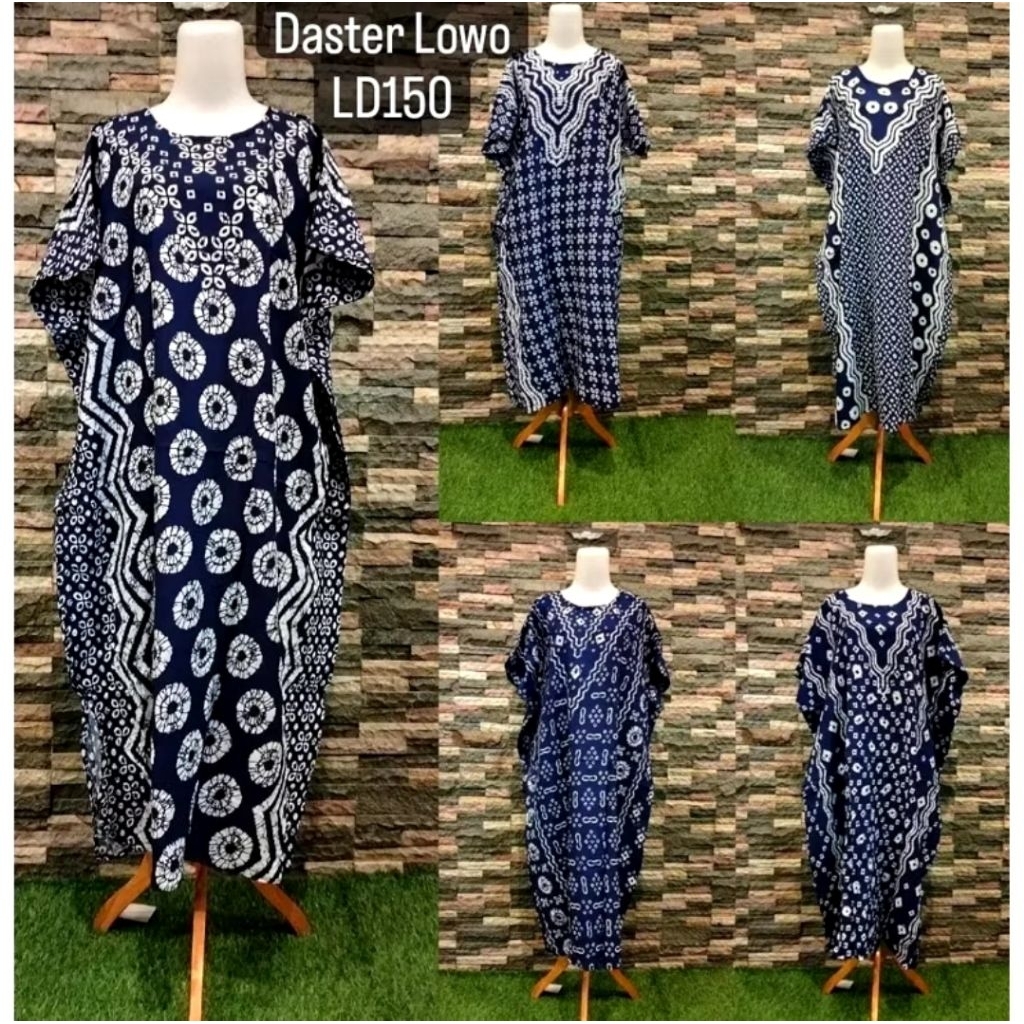 ( Yuliani ) LD 150CM Daster kelelawar jumbo Motif JUMPUTAN bahan rayon tebal Daster lowo LD 150 cm p