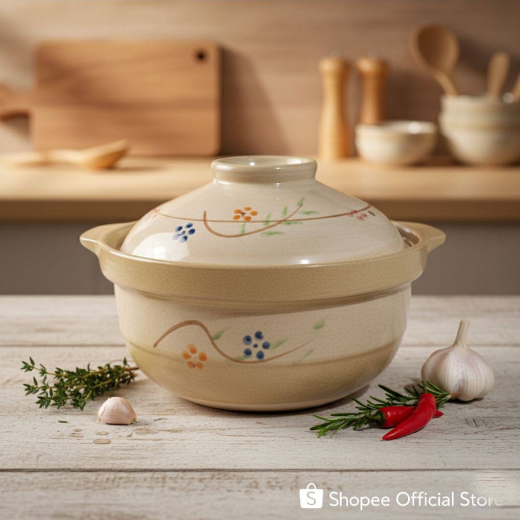 Mangkok keramik sapo tahan panas api pot claypot mangkok keramik aesthetic