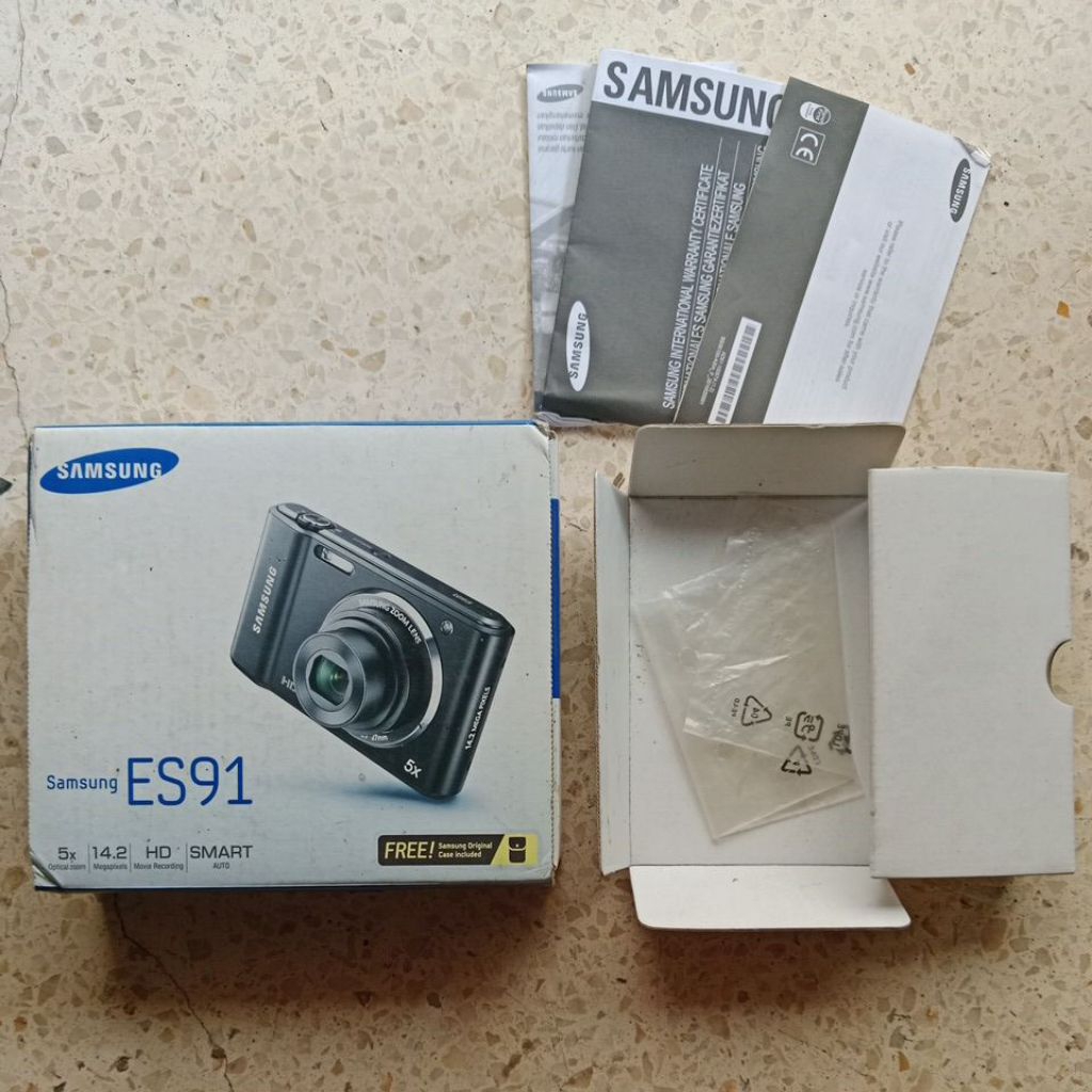 Kardus Manual buku Kamera Pocket Digital Samsung Es 91 14 mp Original buat pelengkap