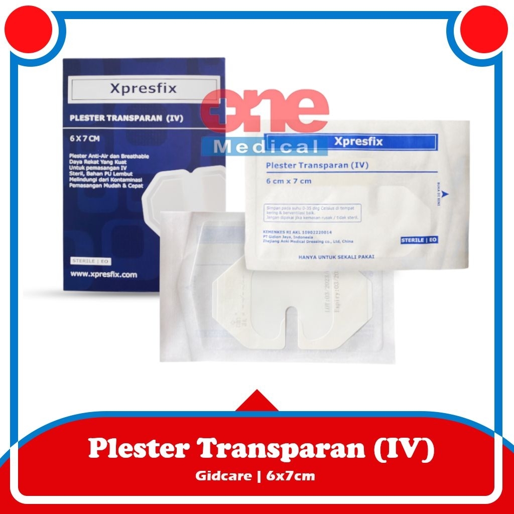 Plester Infus IV Anti Air Transparan Dewasa Anak Xpresfix Ecer/Pcs