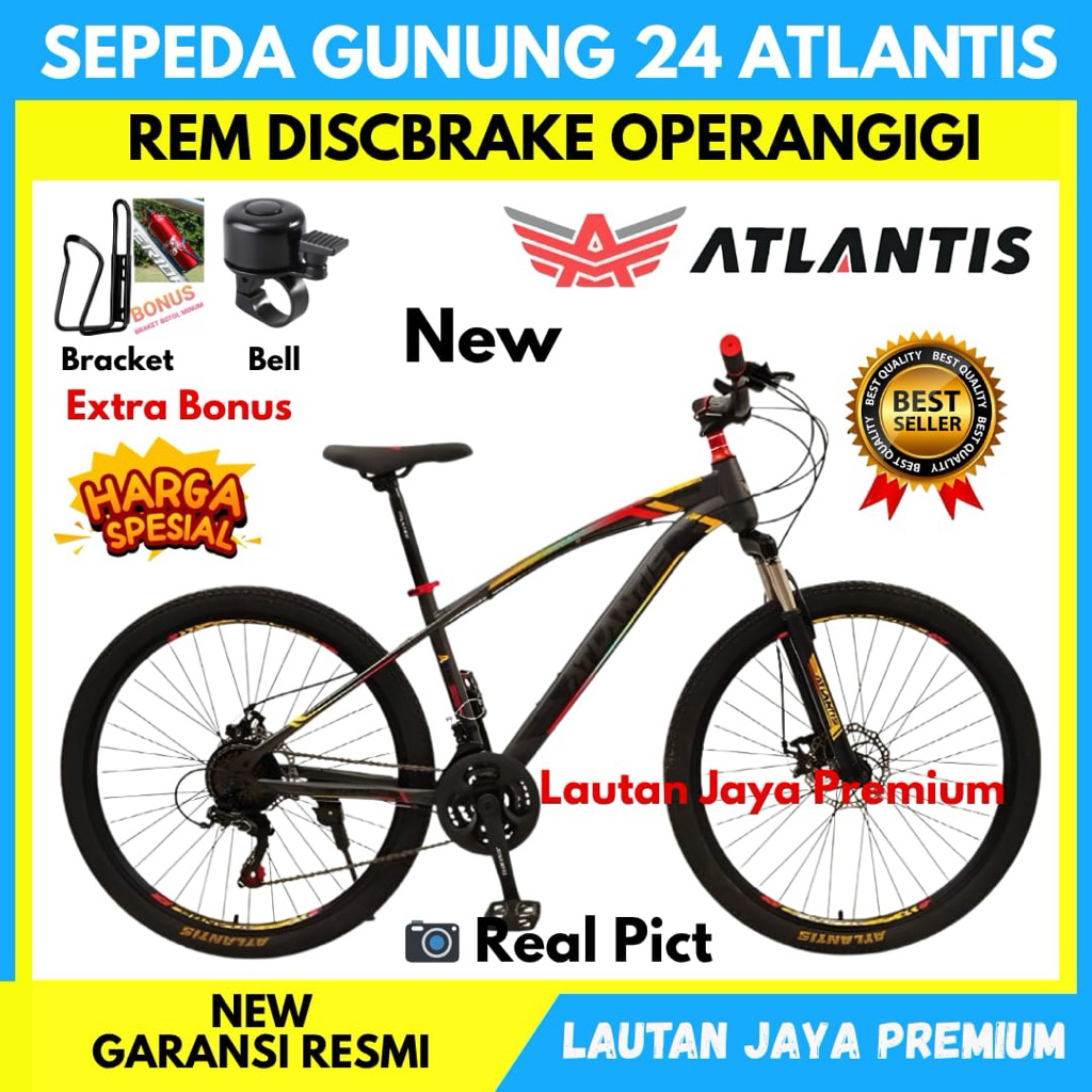 Sepeda Gunung MTB 24 Atlantis Rem Discbrake Terbaru