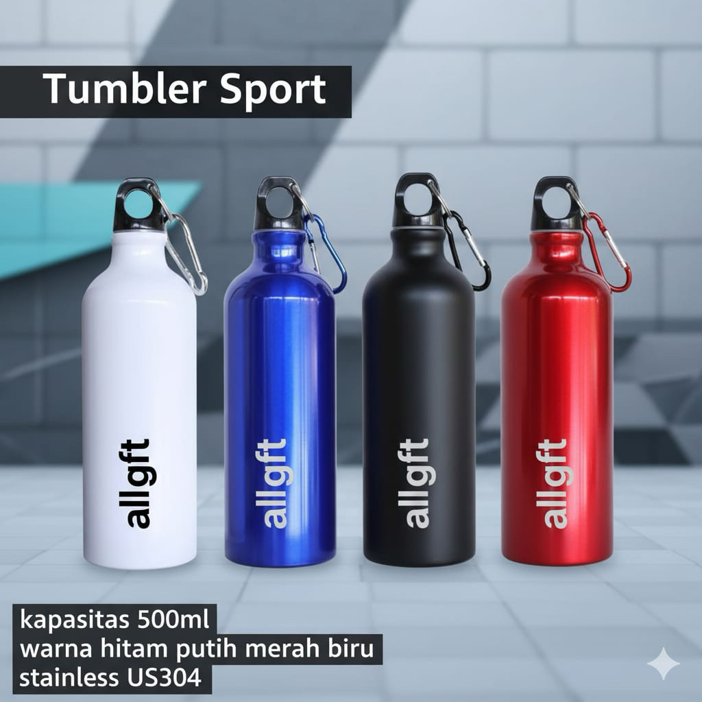 TUMBLR SPORT || LASER GRAFIR CUSTOM NAMA/LOGO || 500ML