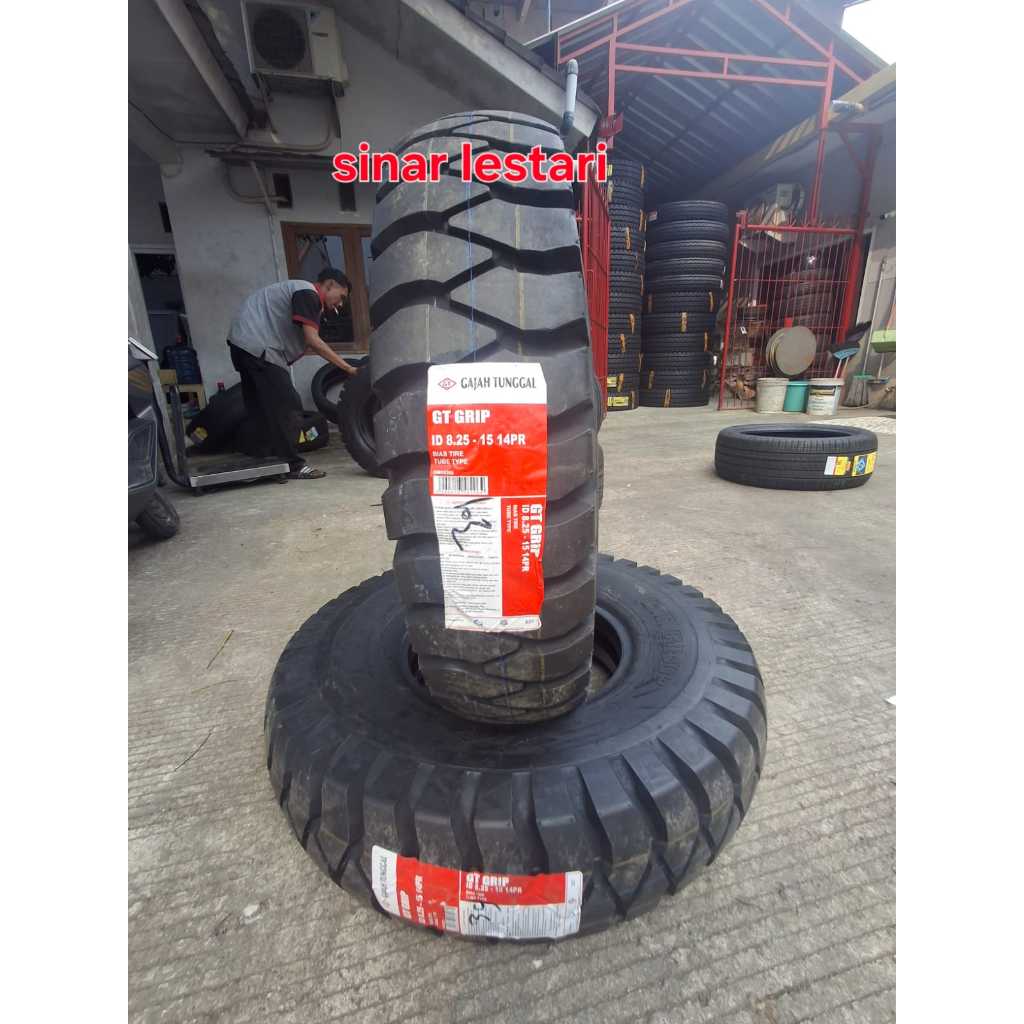 Ban Forklift Gajah Tunggal 8.25-15 14PR GRIP INDUSTRIAL dengan Spesifikasi GT Grip. Forklift Gajah T