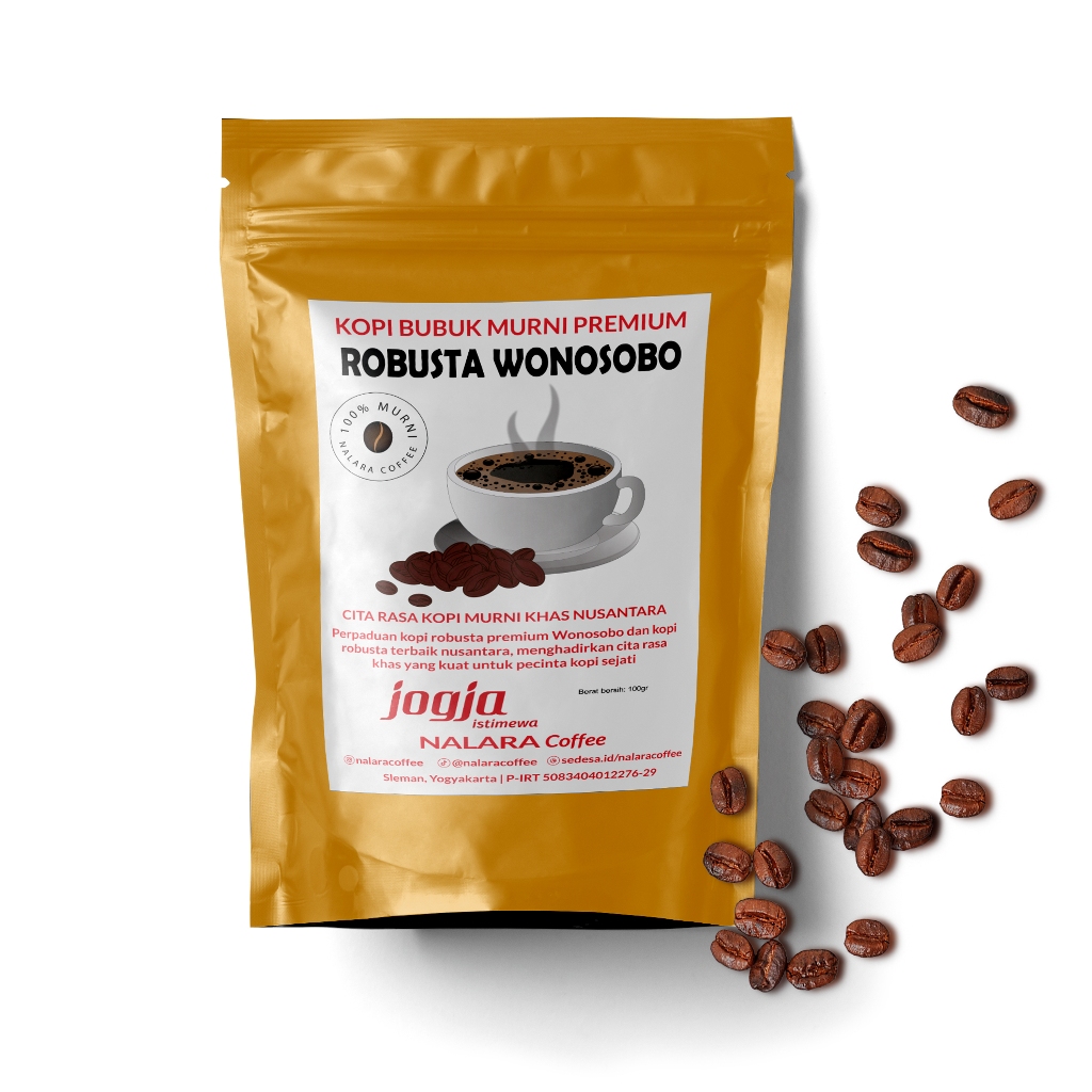 KOPI MURNI Robusta Wonosobo - Kopi Premium 100gram Stok Terbatas -  Kopi Asli Wonosobo Nalara Coffee