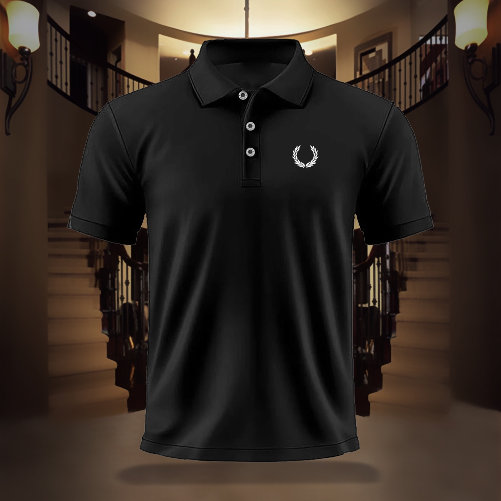PROMO Kaos Polo Distro Pria Adem Nyaman Keren || Kaos Polo Distro Pria Logo fred perry putih